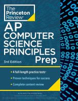 หนังสืออังกฤษใหม่ Princeton Review AP Computer Science Principles Prep, 2024 : 4 Practice Tests + Complete Content Review + Strategies &amp; Techniques [Paperback]