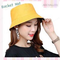 Archawin หมวกบักเก็ต สีพื้น Bucket Hat ใส่ได้ 2 ด้าน มี 2 สีในใบเดียว เปลี่ยนลุคได้ตามสไตล์การแต่งตัว หมวกกันแดด หมวกแฟชั่น รุ่น TwinBucket