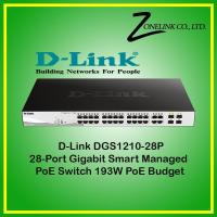 DGS-1210-28P  28-Port Gigabit L2 Smart Managed PoE Switch 193 W PoE budget,