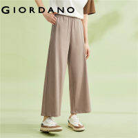 GIORDANO ผู้หญิง เสื้อสเวตเตอร์ถักผ้าฝ้ายผ้าเอวยางยืดขากว้างกางเกงวอร์มลำลอง Free Shipping 13423340