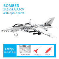 Fighter 3D Metal Building Blocks Aircraft Helicopter Military Model Assemble Jigsaw Toys Children Kid Gift Alloy Decorations