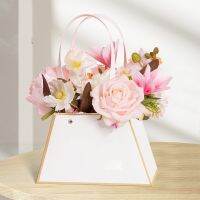 [Fine Jewelry]4ชิ้น FlowerWrapping กระดาษ BoxesPlastic กระดาษ PartyPackaging BoxBag วาเลนไทน์39; S วันงานแต่งงาน Deco