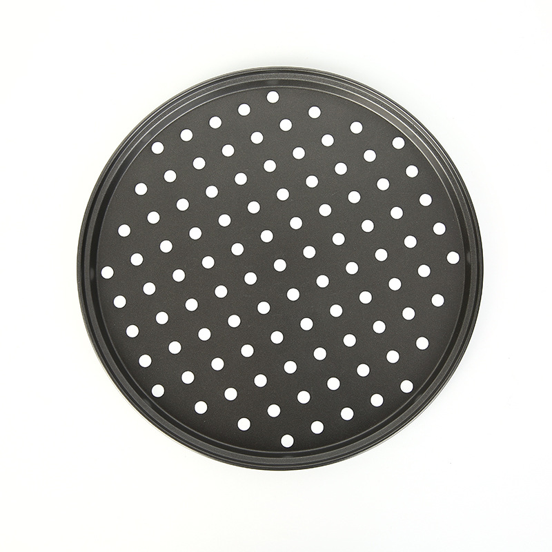 Round Pizza Oven Tray Tools Kitchen Cooking Pan Kitchen Accessories Perforated Pizza Pan 12 Inch Non-stick Vented Pizza Baking Tray With Holes 12 Inch - Holes 