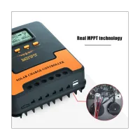 30A MPPT Battery Charge and Discharge Controller 12V 24V Auto Adapting Lead Acid Lithium Battery Charging Controller for Solar Panel