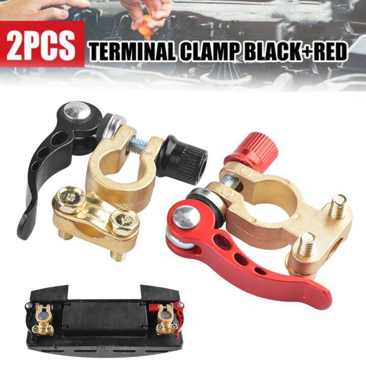 12V 24V Car Top Post Quick Release Battery Terminals Wire Cable Clamp