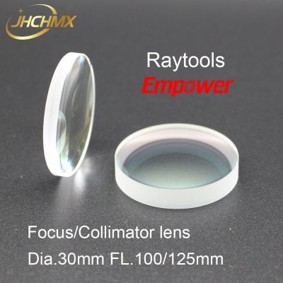 JHCHMX Raytools Laser Focus&Collimator Lens Dia.30 FL.75/100/125/150mm Quartz Fused Silica For Raytools Fiber Laser Cutting Head