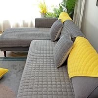 Thick Corduroy Plush Sofa Mat Cover Universal Sofa Towel Nordic Combination Couch Cushion Non Slip Couch Cover for Living Room