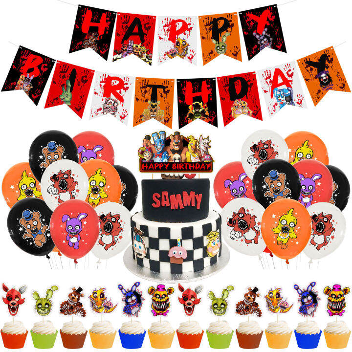 Fastshipment 34pcs/set Anime Five Night Freddy Balloons FNAF Balloon ...