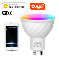 Homekit GU10 WiFi Smart LED Spotlight Light Bulb RGBCW For Apple Home MFI Certified Alexa Home，Tuya Smart Life LED Lamp