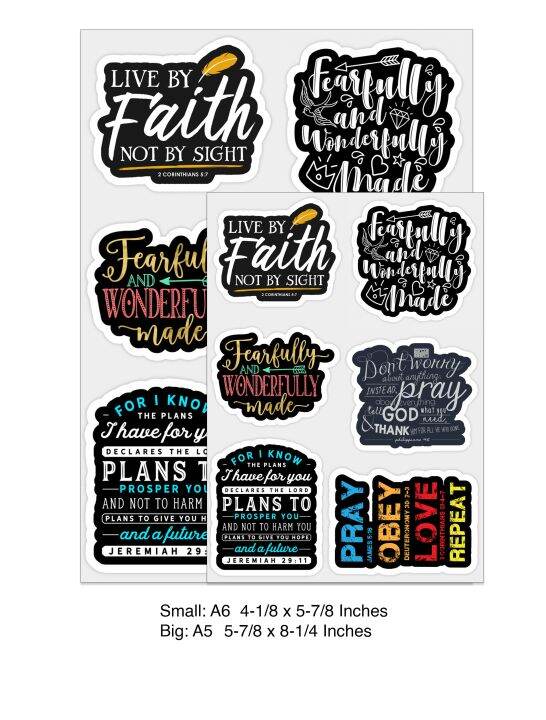 Bible Verse Waterproof Vinyl Sticker for Motorcycle, Bike, Laptop