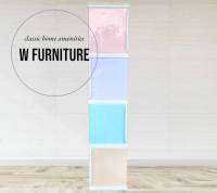 Wfurniture?ตู้พลาสติกน็อคดาวน์อเนกประสงค์ 4ชั้น ?มือจับข้าง/ฝาสวิง ✅รุ่น Tower Box ?สีPastel ❗️❗️สินค้าพร้อมส่ง❗️❗️