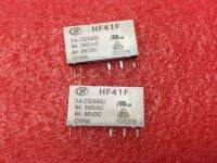 จัดส่งฟรี100 ใหม่รีเลย์เดิม10 HF41F-24-ZS HF41F 24-ZS 5pins 6A250VACชิ้นล็อตรีเลย์ไฟฟ้า