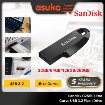 SanDisk 32GB Ultra Curve USB 3.2 Gen 1 Flash Drive Speed up to 100MB/s CZ550