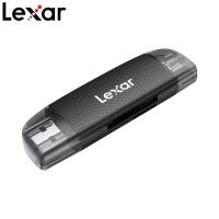 Lexar 2-In-1เครื่องอ่านการ์ด USB3.2แบบ Dual Interface Tf/sd การ์ดความจำเครื่องอ่านการ์ดใช้งานได้สองแบบสำหรับโทรศัพท์มือถือและคอมพิวเตอร์เครื่องอ่านการ์ด