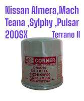 กรองน้ำมันเครื่อง Nissan Mach, Almera ,Sylphy ,Pulsar 15208-65F00 ,15208-7M600 " Corner " รหัส C-NSO16