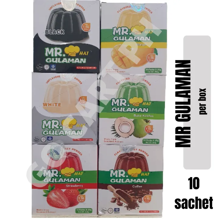 Mr. Gulaman Mr Hat flavored and unflavored Jelly Powder (White