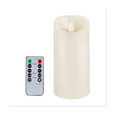 Flickering Flameless Candles Simulated Candle Electronic Candle Light Battery Operated with Remote Control and Timer, 3X6 Inch for Indoor Outdoor Decoration