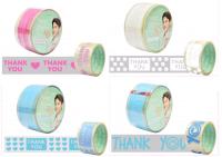 nuvo เทปปิดกล่องพิมพ์ลาย Thank you (48mm×18y(16.2m)) / ม้วน