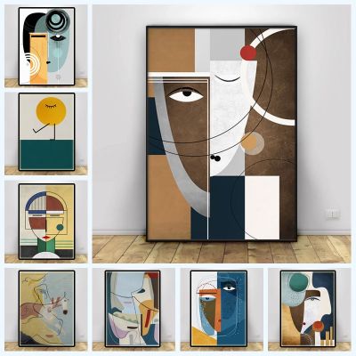 โมเดิร์นบทคัดย่อ Picasso รูปผ้าใบจิตรกรรม S Plice ใบหน้าเรขาคณิตโปสเตอร์พิมพ์ภาพผนังศิลปะห้องนั่งเล่นตกแต่งบ้าน