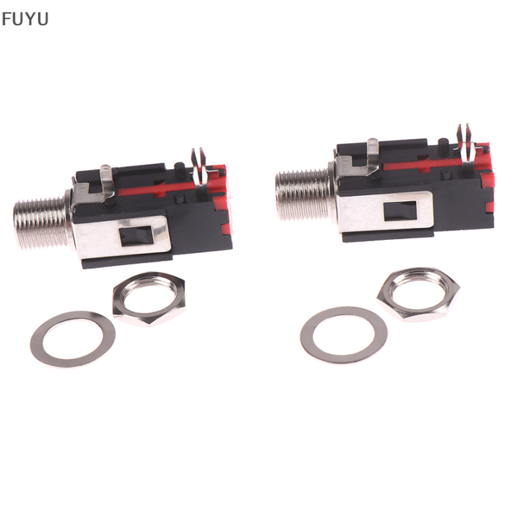 fuyu-2pcs-6-35mm-pj-602b-ช่องเสียบหูฟัง3ติดต่อ-right-angle-audio-connector