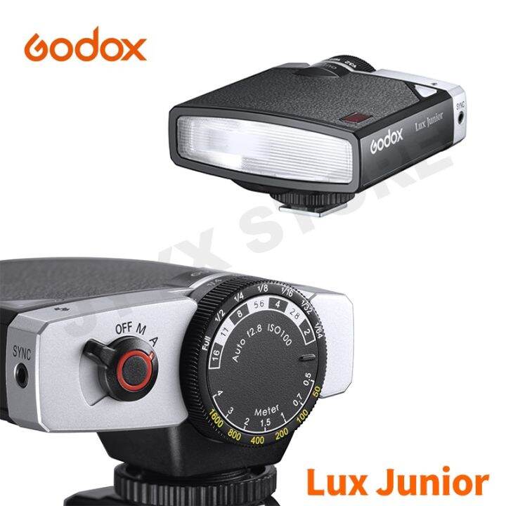 Godox Lux Junior Retro Camera Flash GN12 Speedlite Trigger for Canon Nikon Fujifilm Olympus Sony