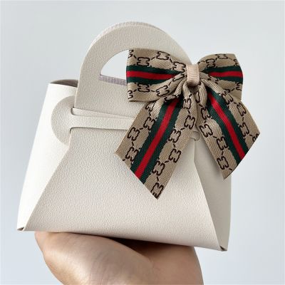 【YF】❇✆  10pcs Easter Leather With Bow Wedding for Guest Handbag Birthday bag