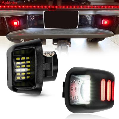 White LED License Plate Light Assembly Red Running Lamp Tag Light for Nissan Frontier D40 Titan Armada Xterra Suzuki Equator