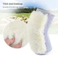 2 Pcs Outdoor Sports Warm Lengthened Knee Pads Protective Elastic Wool Thermal Plush Kneepad Kneecap Kneelet Solid