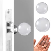 【CW】 1/6PCS Transparent Silicone Wall Protector Door Handle Non-slip Self-adhesive Round Doors Stopper Supplies