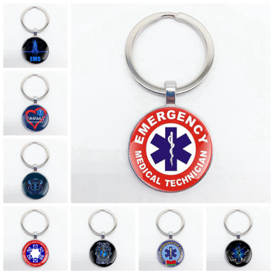 New Fashion Classic EMT Emergency Medical Technician Paramedic Badge Key Chains Key Chains
