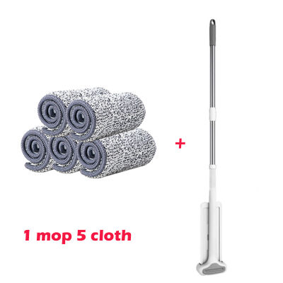 Household Cleaning Magic Squeeze Flat Mop Hands Free For Wash Floor With Microfiber Replacement Mop Head Kitchen Floor mop