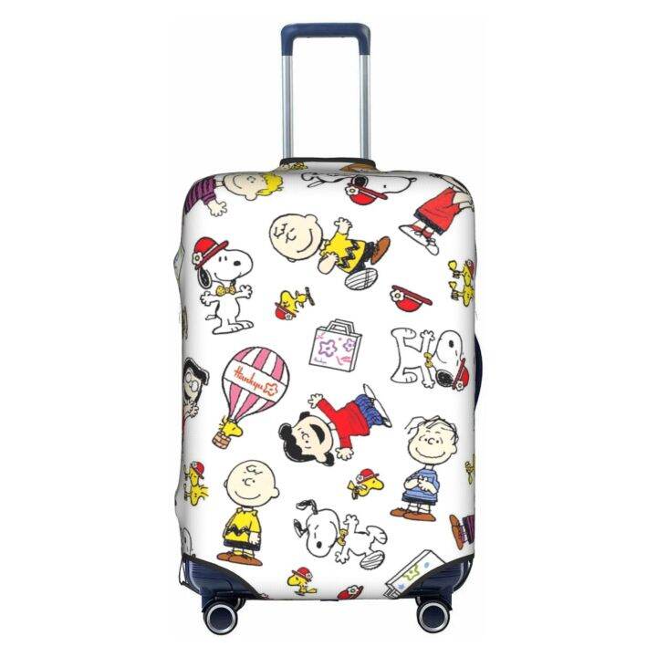 Snoopy Travel Luggage Cover Suitcase Protector Fits 18-32 Inch Luggage ...