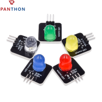 PANTHON DC 3.3V-5V 10Mm โมดูลเปล่งแสง LED เซ็นเซอร์ชุดสัญญาณไฟ LED เหมาะสำหรับการควบคุม Arduino อุปกรณ์รีโมตควบคุมขนาดเล็ก/ไฟแสดงสถานะ/หลอดเปล่งแสงแสง