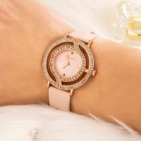 【July】 2023 new vibrato with the same luxury rhinestone hollow dial fashion womens watch trendy versatile student