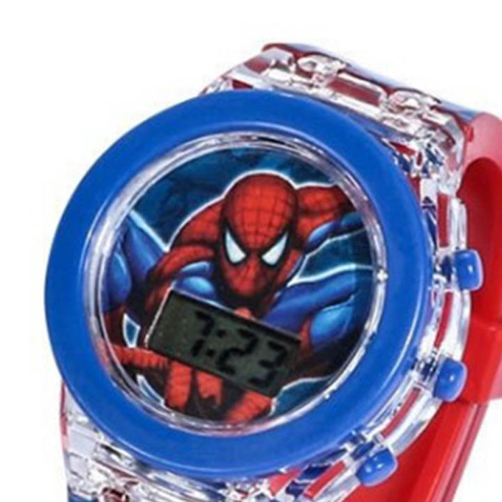 spidermen-นาฬิกาเด็กผู้ชาย-spider-mans-กีฬาซิลิโคนนาฬิกาดิจิตอล