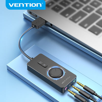 Hot Vention USB การ์ดเสียงอินเตอร์เฟซเสียงแจ็คภายนอก3.5มิลลิเมตรไมค์ลำโพงอะแดปเตอร์เสียงสำหรับแล็ปท็อป PS4 PC ชุดหูฟังเสียงการ์ดเสียง