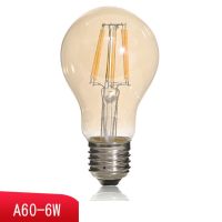 4/6/8W Edison LED Bulb Retro Nostalgic E27 Large Screw Mouth Warm Yellow Light A60 Vintage Incandescent Bulb Edison Lamp Decor