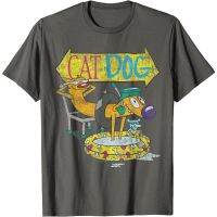 Nickelodeon CatDog Chilling Adult T-Shirt By The Pool Graphic T-Shirt - Mens T-Shirt