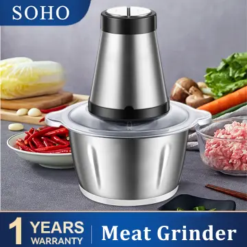 BEAR 2.0L Multi-Functional Stainless Steel Electric Food Chopper Mincer  300W Powerful Food Processor Meat Grinder Mixer For Home Kitchen