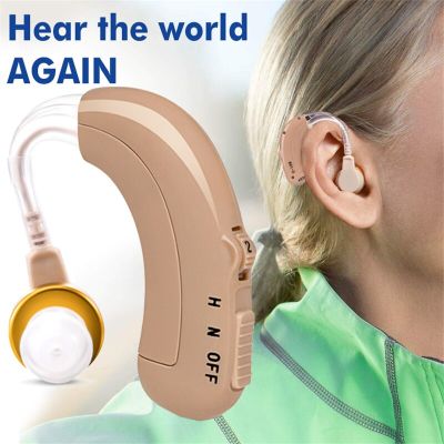 ZZOOI Hearing Aids Rechargeable Sound Amplifier Hearing Aid for The Deafness Behind Ear Adjustable Amplifier Speaker Amplified