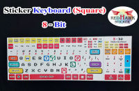 8 bit keyboard stickers (English only square)