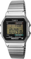 Timex Mens Classic Digital Watch Silver-Tone