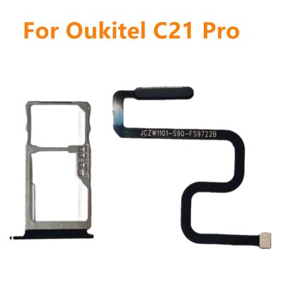 For Oukitel C21 PRO New Main Home Fingerprint Button Components Sensor Flex Cable Sim Card Tray Slot
