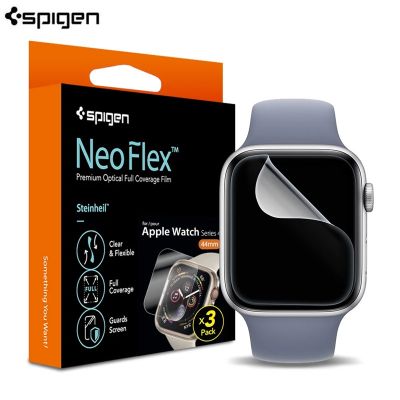 ☃ Do zegarka Apple Iwatch serii 7 45mm ochraniacz ekranu Spigen [ NeoFlex ] Ultra cienki Film z pełnym pokryciem elastyczny (3 opakowania)