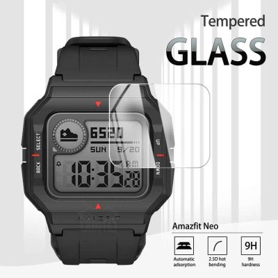 2.5D Tempered Glass Screen Protector For Huami Amazfit Neo Smart Watch 2020 Explosion-proof Anti-Scratch Transparent Film Picture Hangers Hooks