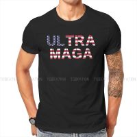 Usa Flag Newest Tshirts Ultra Maga Men Graphic Pure Cotton Tops T Shirt Round Neck Oversized 【Size S-4XL-5XL-6XL】