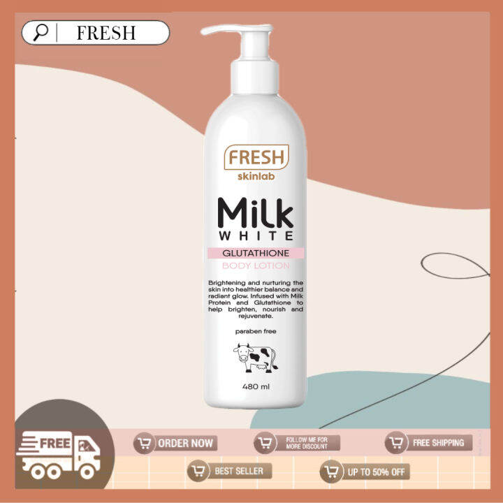 FRESH Milk White Glutathione Body Lotion 480ml Lazada PH