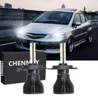 สำหรับ Honda City (SEL) 4th Gen 2003-2008หลอดไฟคู่ด้านข้าง4 H4ไฟหน้ารถมอเตอร์ไซค์แบบ LED Bright 6000K สีขาวสูงต่ำ Beam อุปกรณ์เสริม