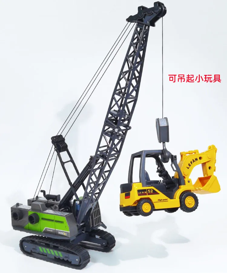 Children's Alloy Crane Toy Large Crawler Crane Hook Child Simulation Crane  Model Engineering Car Boy