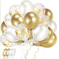 【CC】 74pcs Wedding Supplies Birthday Gold Balloons Accessories Helium Hearts Baby Shower